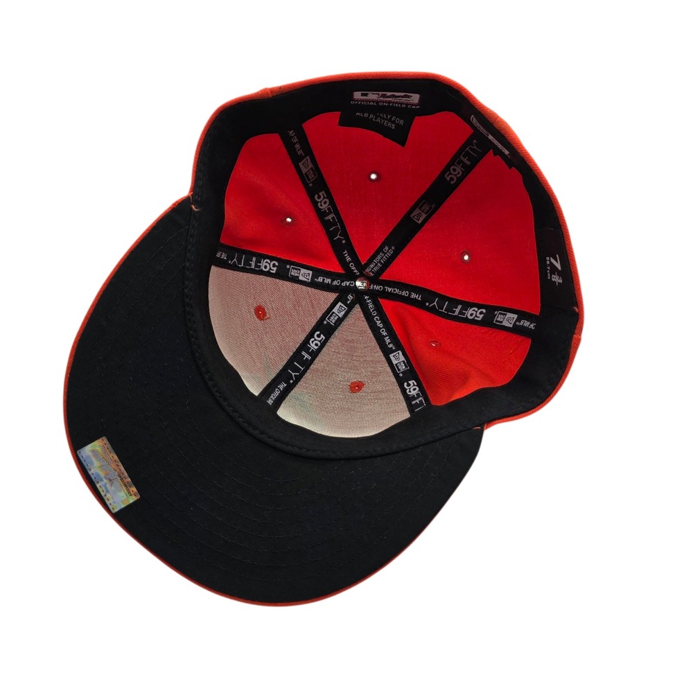 New Era Miami Marlins Orange 59FIFTY On Field Fitted Baseball Cap Size 7 3/8 MLB - Picture 5 of 6
